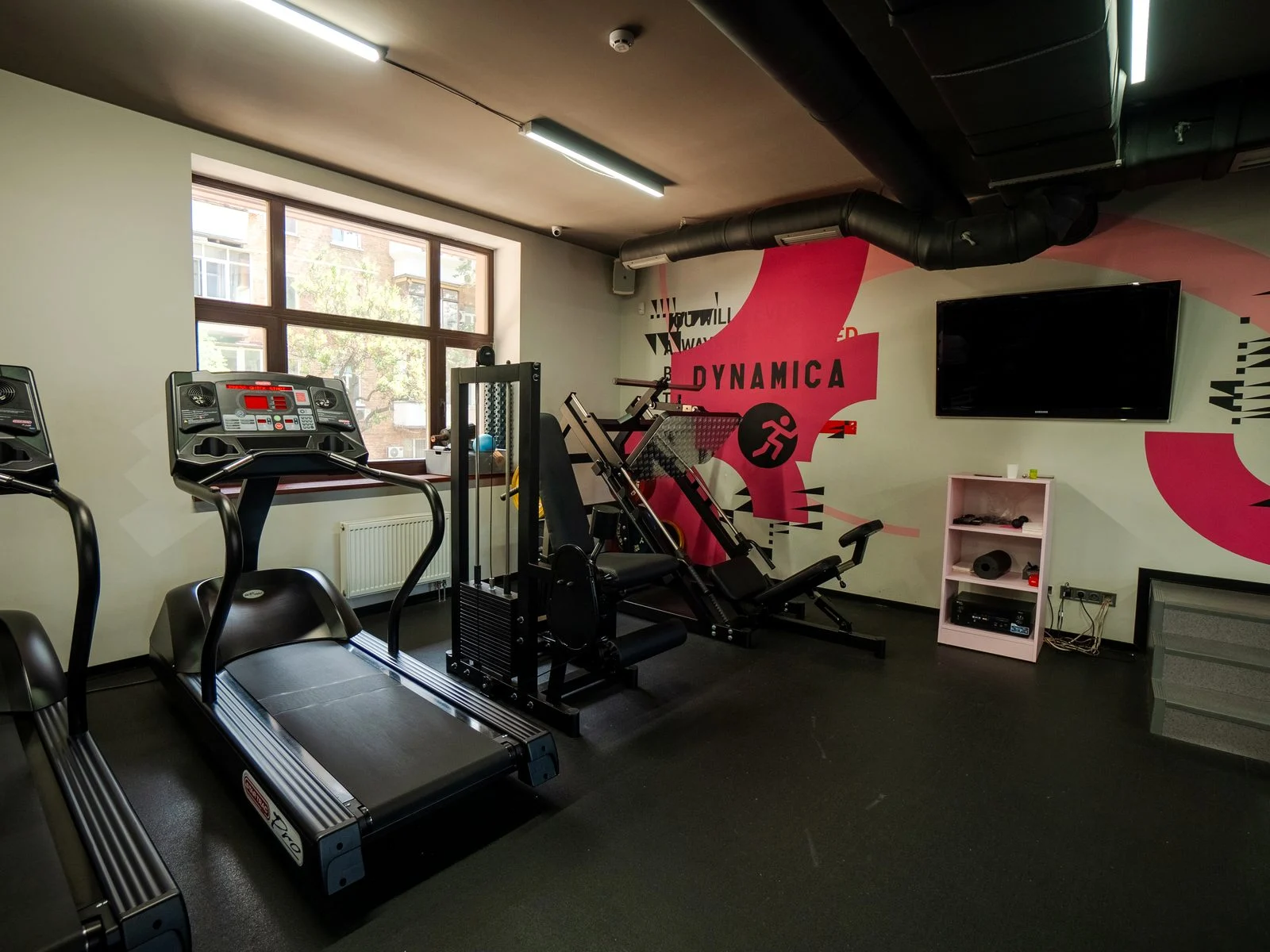 Cardio and strength equipment area at Dynamica
