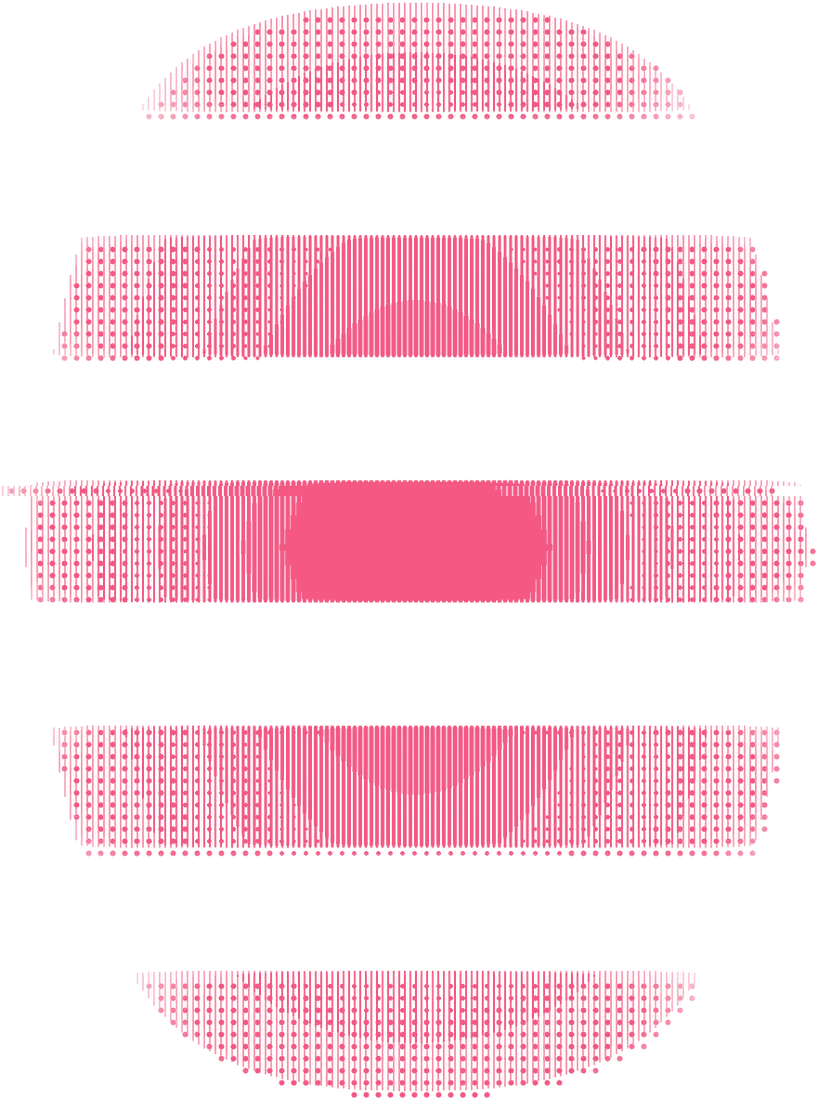 A person reaching upward, drawn in vertical lines