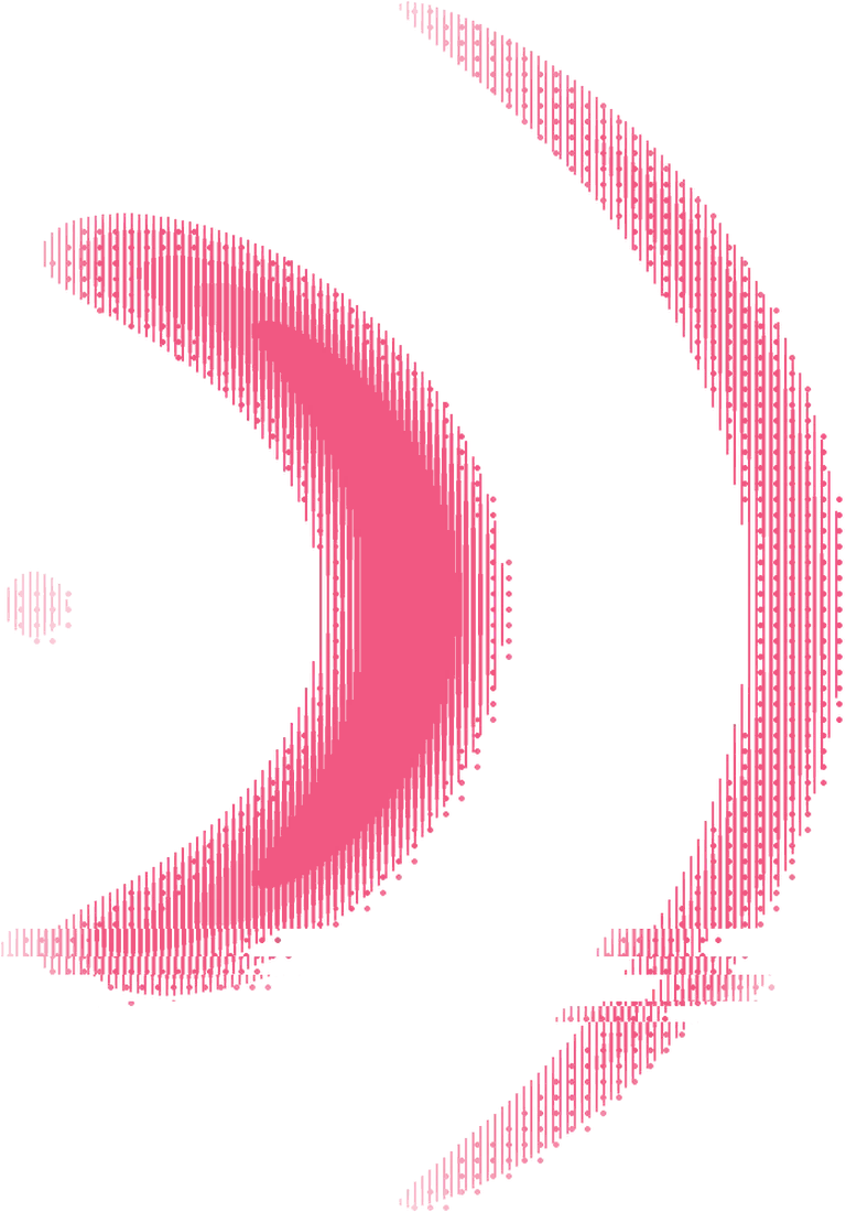 A person reaching upward, drawn in vertical lines